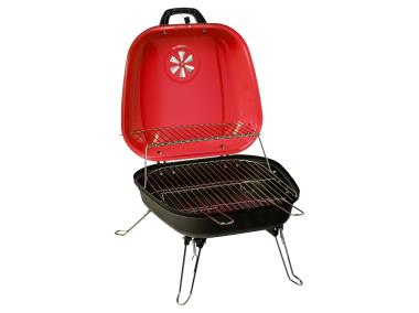 Zdjęcie: Grill podróżny z pokrywą czerwony ACTIVA MASTERCOOK