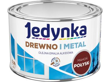 Zdjęcie: Emalia olejno-alkidowa drewno i metal mahoń 0,36 L połysk JEDYNKA