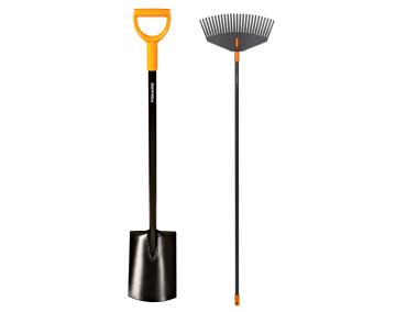 Zdjęcie: Szpadel prosty Solid + Grabie do liści M Solid FISKARS