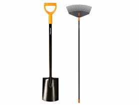 Szpadel prosty Solid + Grabie do liści M Solid FISKARS