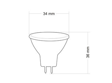 Zdjęcie: Żarówka LED 12V MR11 SMDCW 1,8 W szklo POLUX