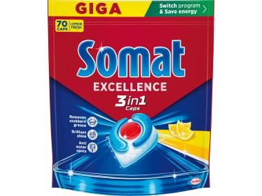 Zdjęcie: Kapsułki do zmywarki Excellence 3w1 lemon 70 szt. SOMAT