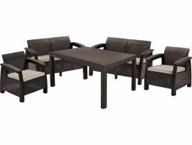 Zestaw mebli ogrodowych Corfu Fiesta brąz KETER