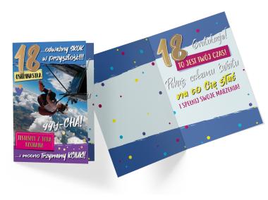 Zdjęcie: Karnet PP-2188 Urodziny 18 - osiemnastka, cyfry, Power KUKARTKA