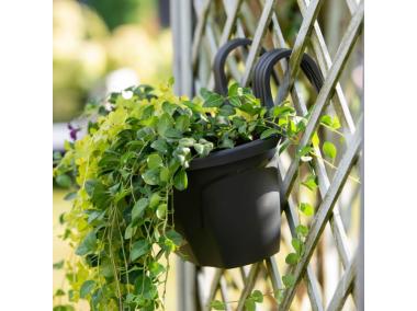 Zdjęcie: Doniczka balkonowa z uchwytem S Nizza antracytowa VERDENIA