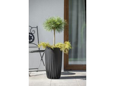 Zdjęcie: Donica wysoka Mira 250 mm Eco recycled, antracyt LAMELA