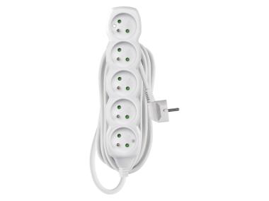 Zdjęcie: Przedłużacz 5 m, 5 gniazd, biały, PVC, 1,5 mm2 EMOS