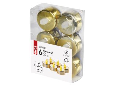 Zdjęcie: Świeczki tealight złote CR2032, vintage EMOS