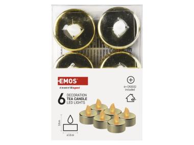 Zdjęcie: Świeczki tealight złote CR2032, vintage EMOS