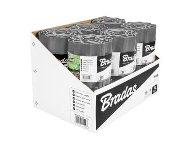Zdjęcie: Obrzeże faliste trawnikowe 9 m x 10 cm, szare BRADAS