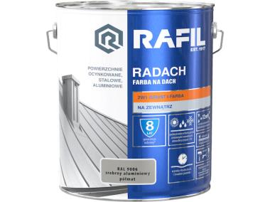 Zdjęcie: Farba na dach Radach srebrny aluminiowy RAL9006 10L RAFIL