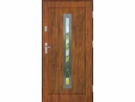 Drzwi zewnętrzne stalowo-drewniane Disting Figaro 04 Dąb złoty 80 cm prawe KR CENTER