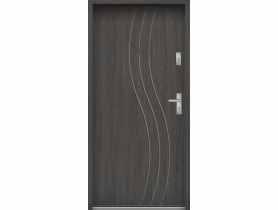 Drzwi wejściowe do mieszkań Bastion N-07 Wenge deska 80 cm lewe ODO KR CENTER