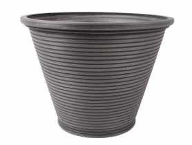 Donica z kompozytu 50x50x37 cm duża czarna TIN TOURS