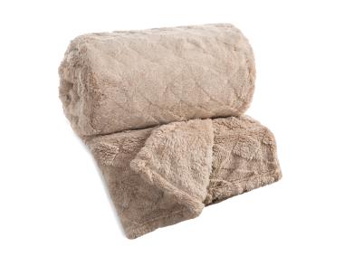 Zdjęcie: Koc Nancy 150x200 cm ciemnobeżowy EUROFIRANY