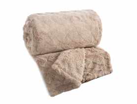 Koc Nancy 150x200 cm ciemnobeżowy EUROFIRANY