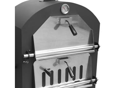 Zdjęcie: Grill węglowy z wkładem cermicznym 3w1 z komorą do pieczenia pizzy BOTTARI