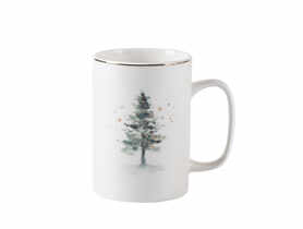 Kubek prosty Misty Forest 300 ml dekoracja choinka ALTOMDESIGN