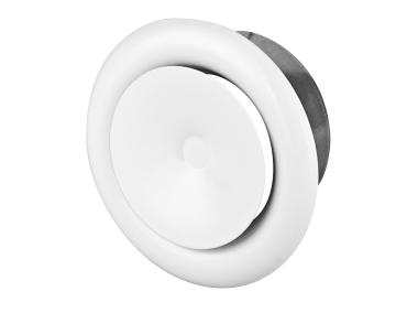 Zdjęcie: Anemostat metalowy nawiewny 125 mm biały AWENTA
