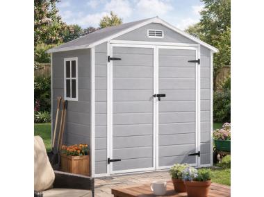 Zdjęcie: Domek narzędziowy ogrodowy 210x182x141 cm z tworzywa sztucznego  Hesler 6040 MIRPOL