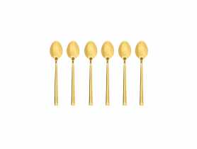 Komplet łyżeczek do herbaty 6 sztuk Como złoty AMBITION