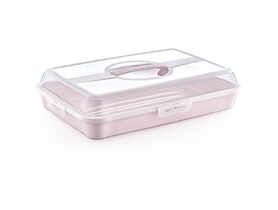 Pojemnik na ciasto party-butler 43x29,5x10,5 cm Nordic pink KEEEPER