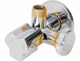 Zawór kątowy bis na zawieszce 1/2"x 3/4"x 3/8" DURO