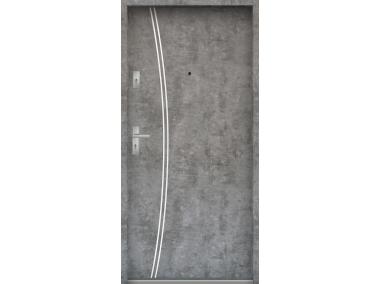 Zdjęcie: Drzwi wejściowe do mieszkań Bastion R-61 Beton srebrny 90 cm prawe ODP KR CENTER