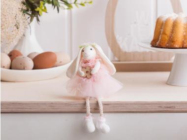 Zdjęcie: Figurka Zając Siedzący Z Kwiatkiem 12 cm ALTOMDESIGN