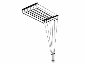 Suszarka sufitowa 6x140 cm P czarna SEPIO