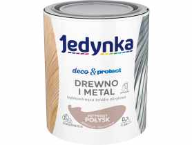 Emalia akrylowa Deco&Protect drewno i metal satynowy połysk brązowy 0,7 L JEDYNKA