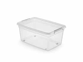 Pojemnik z pokrywą i klipsami na kółkach Basestore 58x39x25 cm 40 L ORPLAST
