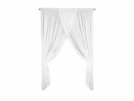 Firana gotowa Loreta na taśmie 400x250 cm z troczkami biała EUROFIRANY