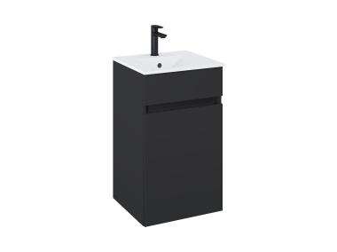 Zdjęcie: Szafka łazienkowa Cube Basic 45 cm czarny mat ROCA