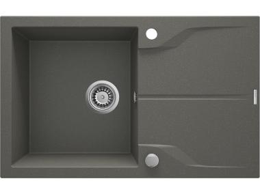 Zdjęcie: Zlewozmywak Andante antracyt metalik granit 1K Z/O 780x490x194, space saver DEANTE