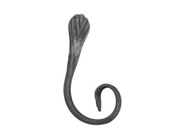 Zdjęcie: Motyw z płaskownika C, zawijany 12x6 mm 120x60 mm prawy METRO