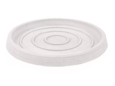Zdjęcie: Podstawka po doniczkę 26,3x26,3x2,7 cm biała TIN TOURS