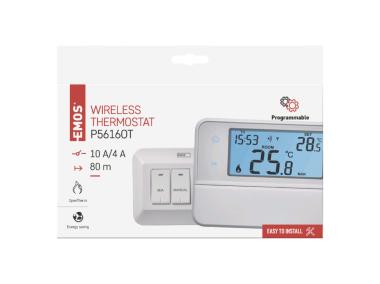 Zdjęcie: Termostat bezprzewodowy, pokojowy, programowalny z OpenTherm, P5616OT EMOS