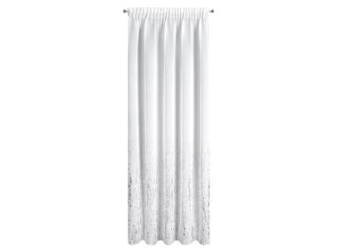 Zdjęcie: Firana Olivia 140x270 cm biało-srebrna na taśmie EUROFIRANY
