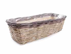 Balkonówka doniczka wiklinowa 42x16x12 cm TIN TOURS