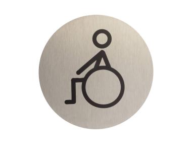 Zdjęcie: Oznaczenie ANO 75 mm WC - niepełnosprawni inox METRO