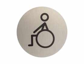 Oznaczenie ANO 75 mm WC - niepełnosprawni inox METRO