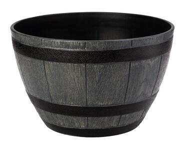 Zdjęcie: Donica Barrel 33 cm szara VERDENIA