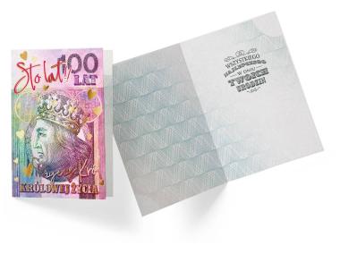 Zdjęcie: Karnet PP-2184 Urodziny 100 lat Królowa Życia - banknot KUKARTKA