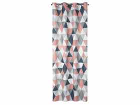 Zasłona Adina 140x250 cm ciemnoróżowa na przelotkach EUROFIRANY