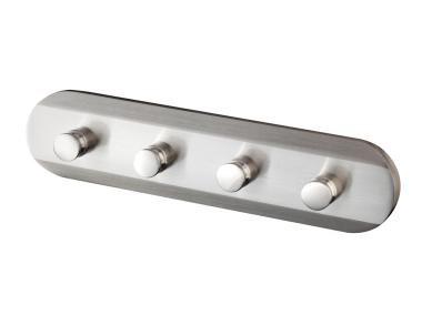 Zdjęcie: Wieszak Passion 4-hakowy satyn nikiel-złoto BISK