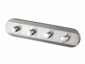 Wieszak Passion 4-hakowy satyn nikiel-złoto BISK