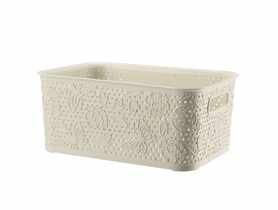 Koszyk uniwersalny 5 L Fancy kremowy GALICJA