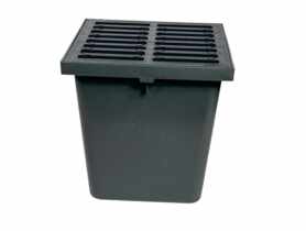 Studzienka z kratką PVC A 15, 296x296x300 mm czarny-grafit ZMM MAXPOL