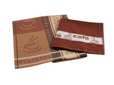 Zdjęcie: Ręcznik mięta/cafe 50x50 cm brąz MISS LUCY